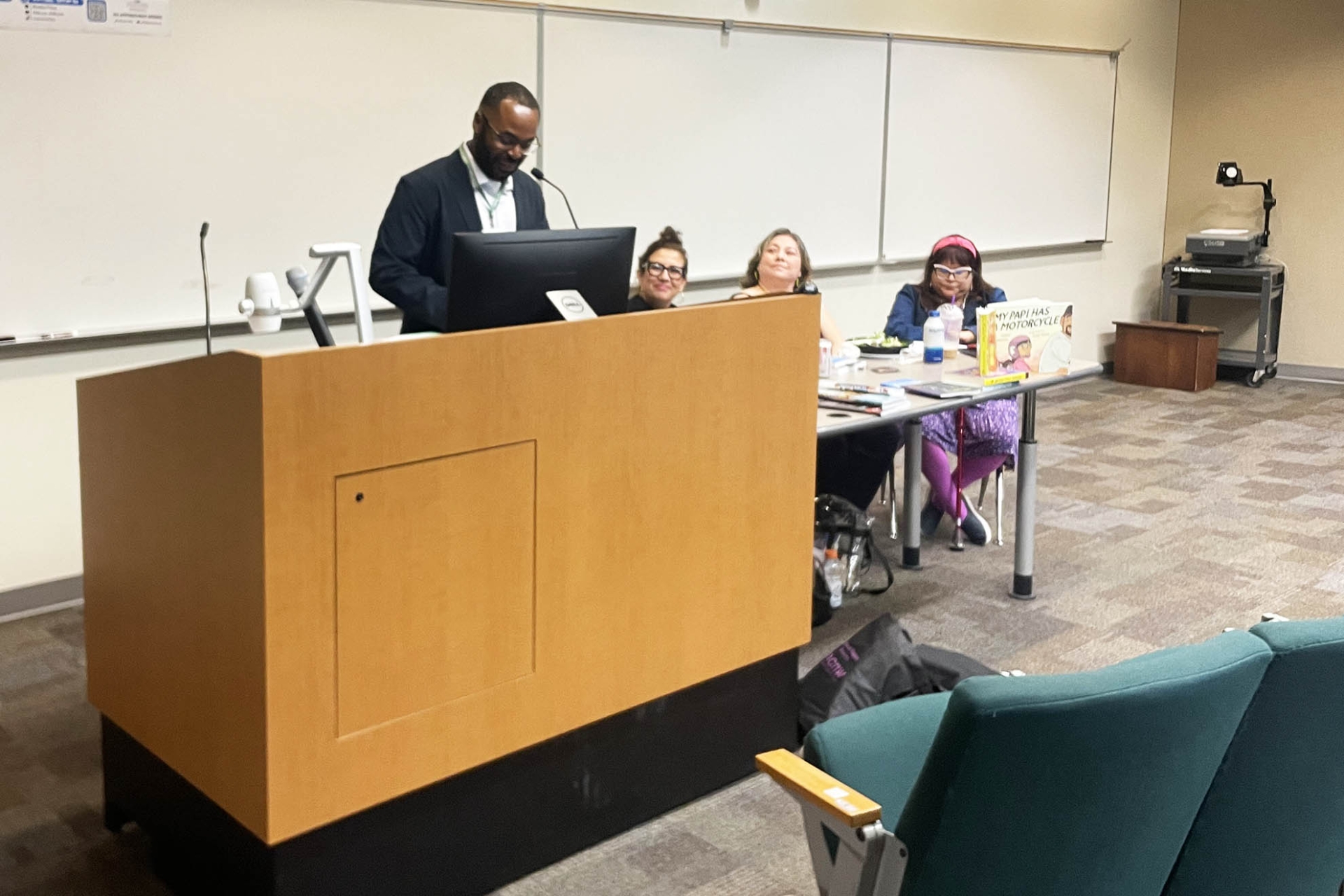 Marc Robinson, associate professor of history, welcomes attendees to the 2nd annual  IE People’s History Conference.